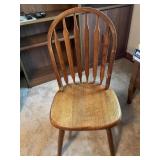 3 Wood chairs Jong Bao 37" high oak wood