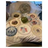 1976 bicentennial plates, pewterplatter, etc