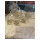 5 Brandy sniffers 9" tallest