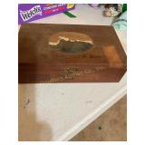 The Castle Foiled wood cigar box 10" x 3" x 6"