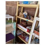 Shelving unit & contents, holiday, decor,