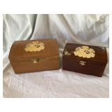 2 Wooden boxes, largest is 8x5x4.5"