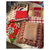Misc tablecloth, cow table, runner, bedsheets