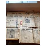 Vintage newspaper 1944, 1957, etc