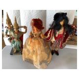 Vtg collectors dolls- Thai dancers, etc., t