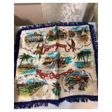 Vtg New Orleans souvenir pillow sham, 15x15"