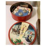 Tin of buttons
