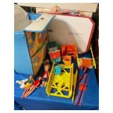 Penny Brite doll 8.5" tall, furniture, carrying