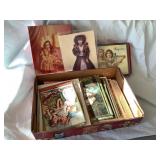 Misc. Victorian lot- greeting cards, stickers,
