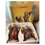 Grandeur Noel porcelain angel set, tallest is