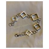 925 Silver bracelet, 7.5"L, marked on charm