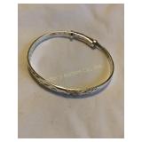 925 silver bangle bracelet, approx .58 oz.