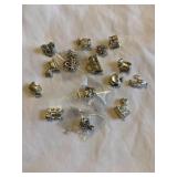 14 Pugster specialty charms & 1 charm keeper