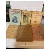 6 Vintage books,  novels etc, late