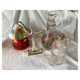 Misc. lot- White House vinegar bottle, glass