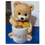 Bear cookie jar. 11" high ceramic