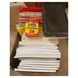 Misc notebooks, notebook paper, folders, binder,
