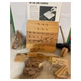 Old time hand made wooden peg board games,