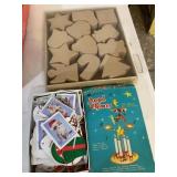 Misc. lot- Kraft paper Mché decorative boxes,