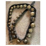 Sleigh bells w/leather strap, 1-3", length