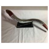 Silver plated Jerusalem shofar replica 22"l