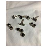 Silver tone cuff link & tuxedo stud set