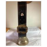 Cow bell w/leather strap, 5.5x7"