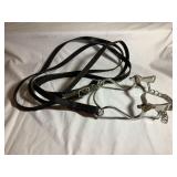 Civil War US horse bits (marked mast) & leather