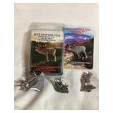 Misc. pewter lapel pins, Empires, RMEF, etc.