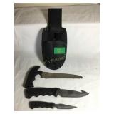 3pc. RMEF Stone River ltd. Knife set w/sheath NIB