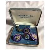 Vtg MD state seal tie clip, cuff links, tie tack