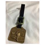 International bulldozer watch fob, 1.75"W