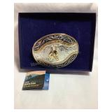 Montana Silversmiths belt buckle, 4", 5 oz.
