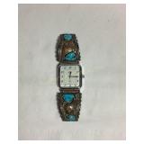 RB Sterling silver & turquoise stone watch band