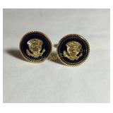 Ronald Reagan presidential seal cuff links, navy