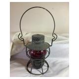 Dressel, Arlington NJ railroad lantern w/red