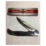 Timber Rattler custom steel series knife 7" b