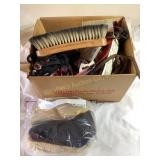 Misc lot- shoe products, laces, polish, brushes,