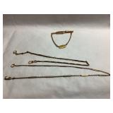 1/20, 12 kt GF, (Forstner) tie bar clip & 3 fob