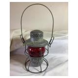 Chesapeake & Ohio railroad lantern w/red glass