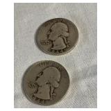 (2) 1944S Washington quarters