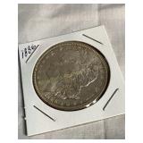 1886 Morgan silver dollar