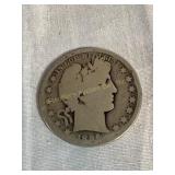 1896 O Barber half dollar