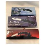 3 Frost Cutlery knives- Guthook, Ranger Guthook,