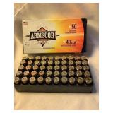 50 Rds. Armscor ammo, 40 S&W, 180gr full metal