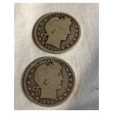(2) 1899 N/M Barber quarters