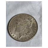 1889 Morgan silver dollar