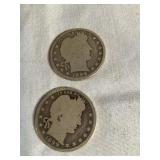 (2) 1899 N/M Barber quarters