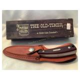 Schrade Cutlery, Old Timer knife w/leather