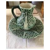 Handmade ceramic pitcher 11' & bowl 16ï¿½